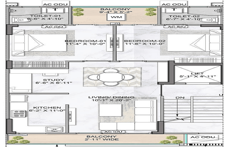 m3m antalya hills floor plan