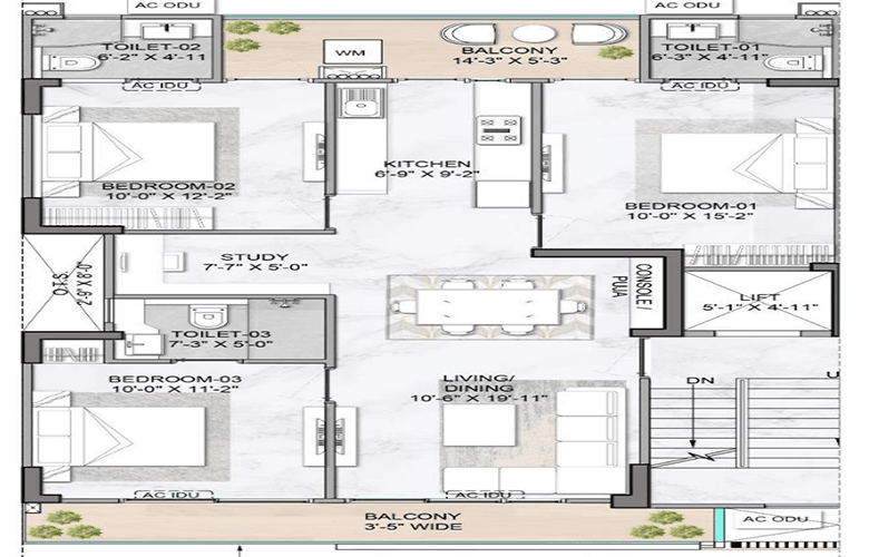 m3m antalya hills floor plan