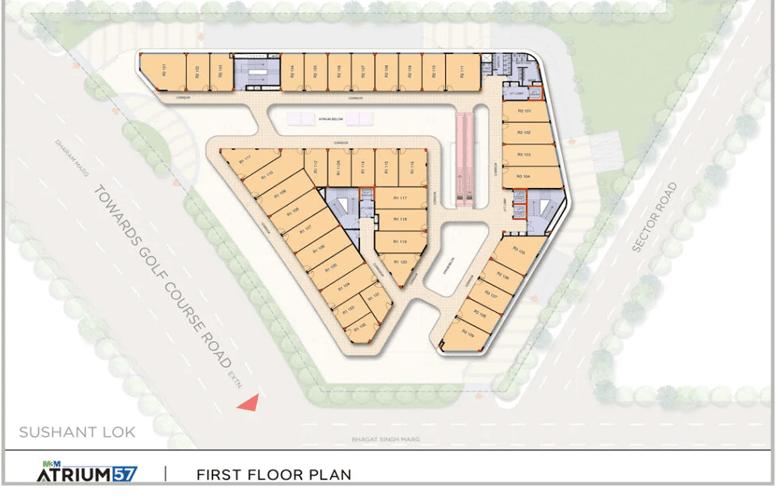 m3m atrium57 floor plan2