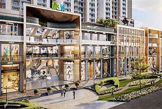 m3m capital walk front glass facade