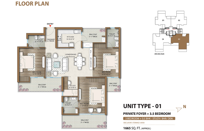 m3m capital floor plan2