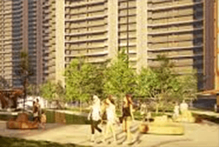 m3m crown open garden area