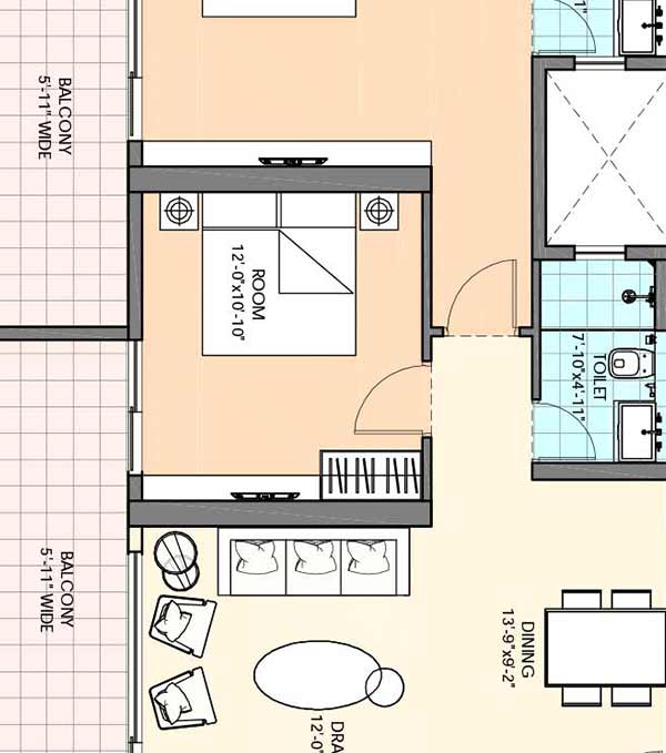 m3m heights floor plan3