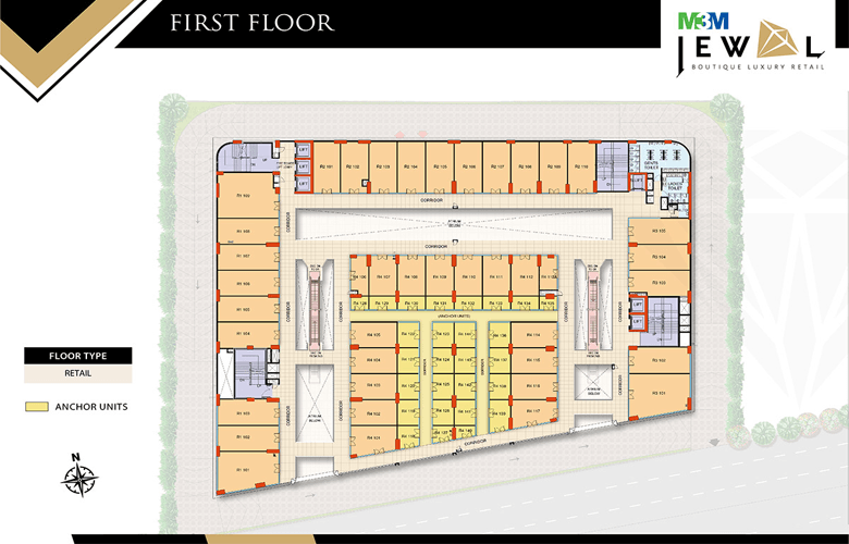 m3m jewel floor plan2