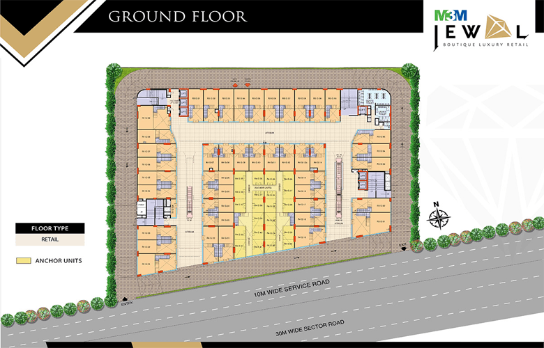 m3m jewel floor plan1