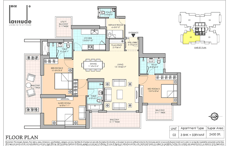 m3m latitude floor plan 1'