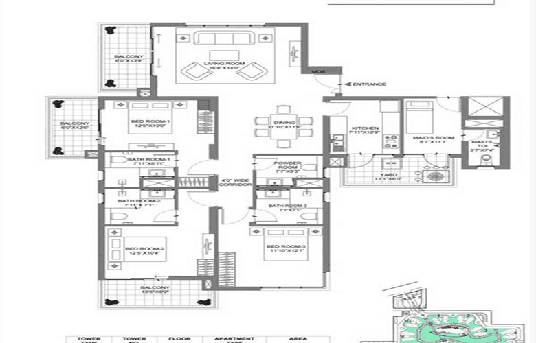 m3m merlin floor plan1