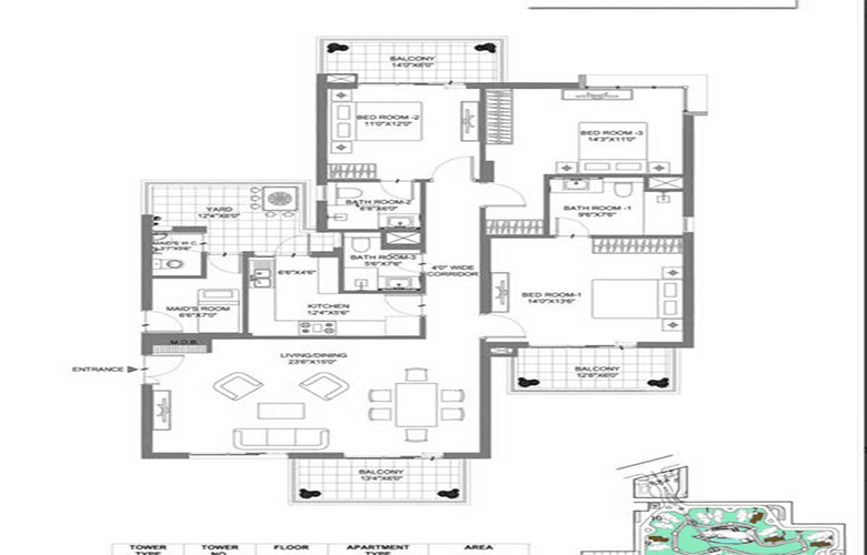 m3m merlin floor plan2