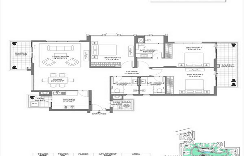 m3m merlin floor plan3