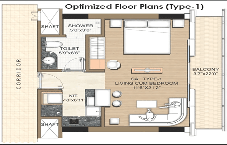 m3m my den floor plan1