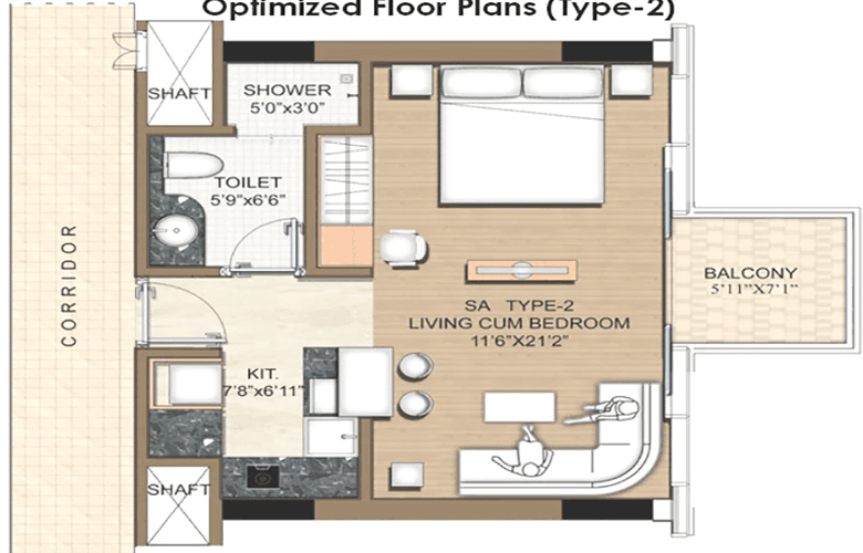 m3m my den floor plan2