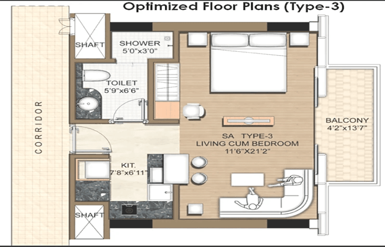 m3m my den floor plan3