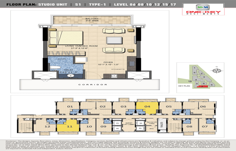  m3m one key resiments floor plan 1 