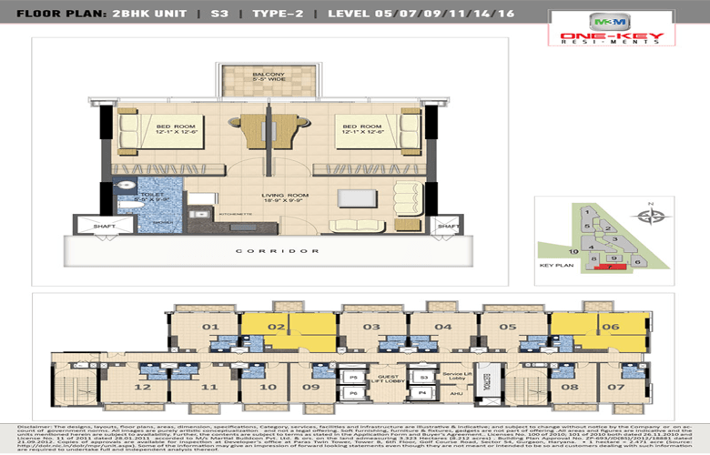  m3m one key resiments floor plan 3