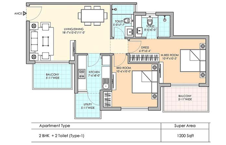 m3m sierra floor plan 1