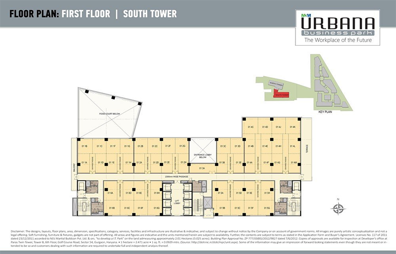 m3m urbana business park floor plan 2