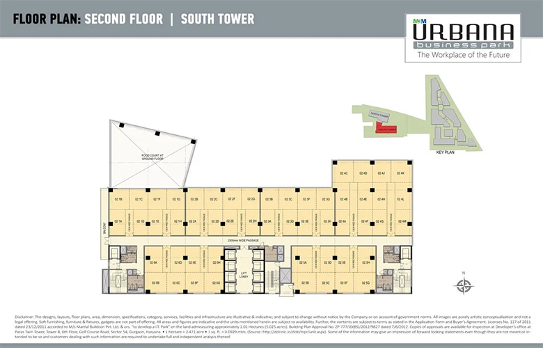 m3m urbana business park floor plan 3